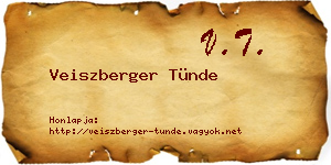 Veiszberger Tünde névjegykártya